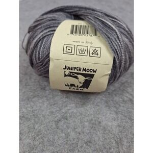Juniper Moon Farm Findley Dappled Yarn 101 Uncial Merino Silk Lace Grey 100g